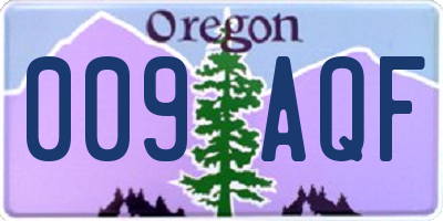 OR license plate 009AQF