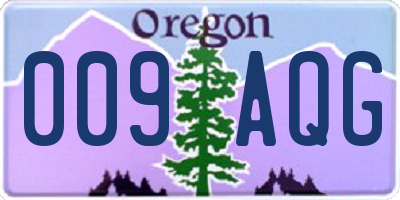 OR license plate 009AQG