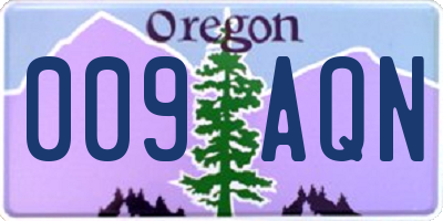 OR license plate 009AQN
