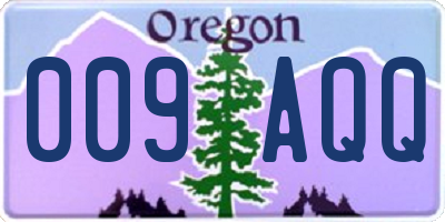OR license plate 009AQQ