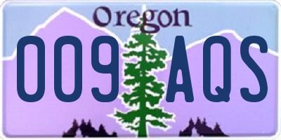 OR license plate 009AQS