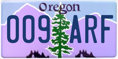 OR license plate 009ARF
