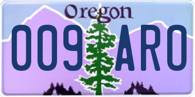 OR license plate 009ARO