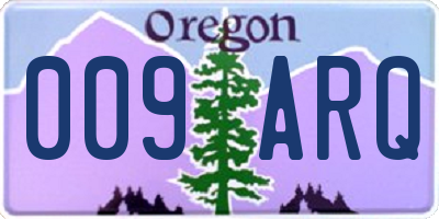 OR license plate 009ARQ