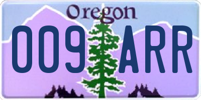 OR license plate 009ARR