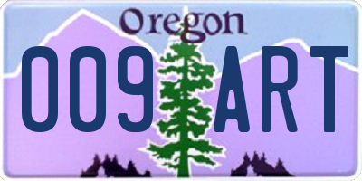OR license plate 009ART