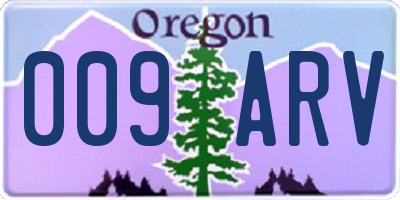 OR license plate 009ARV
