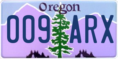 OR license plate 009ARX