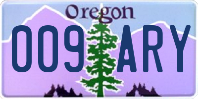 OR license plate 009ARY