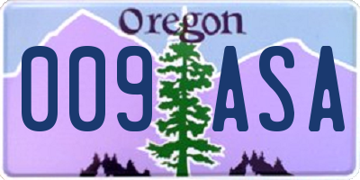 OR license plate 009ASA