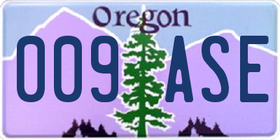 OR license plate 009ASE