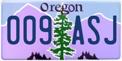 OR license plate 009ASJ