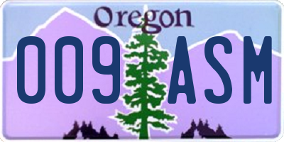 OR license plate 009ASM