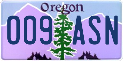 OR license plate 009ASN
