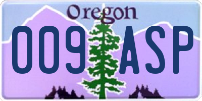 OR license plate 009ASP