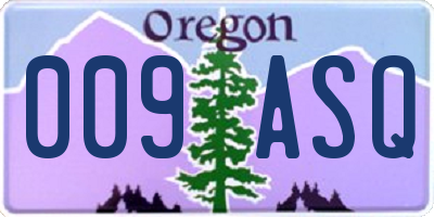 OR license plate 009ASQ