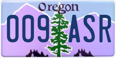OR license plate 009ASR