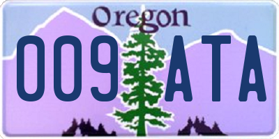 OR license plate 009ATA