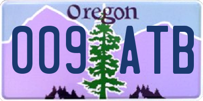 OR license plate 009ATB