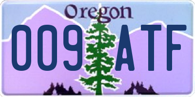 OR license plate 009ATF