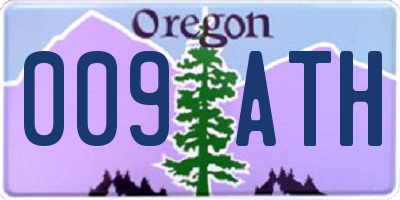 OR license plate 009ATH