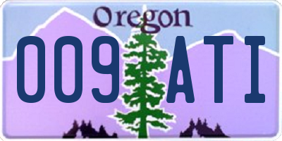 OR license plate 009ATI