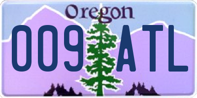 OR license plate 009ATL