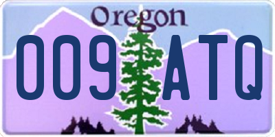 OR license plate 009ATQ