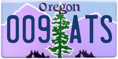 OR license plate 009ATS