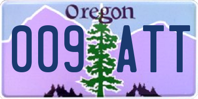 OR license plate 009ATT