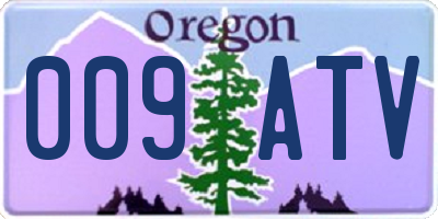 OR license plate 009ATV