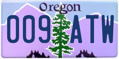 OR license plate 009ATW