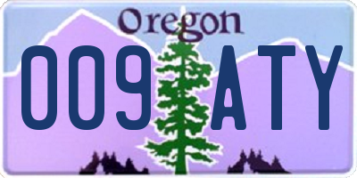 OR license plate 009ATY