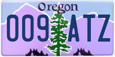 OR license plate 009ATZ