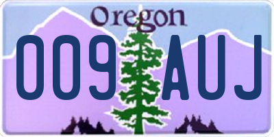 OR license plate 009AUJ
