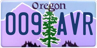 OR license plate 009AVR