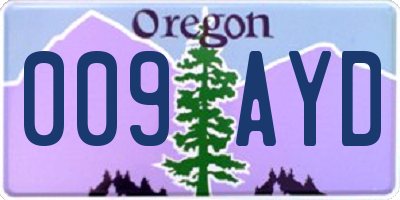 OR license plate 009AYD