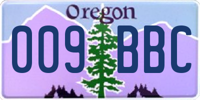 OR license plate 009BBC