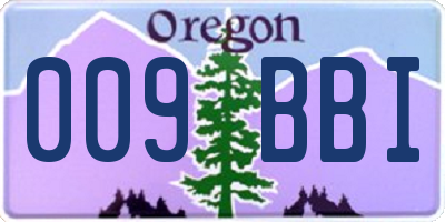 OR license plate 009BBI
