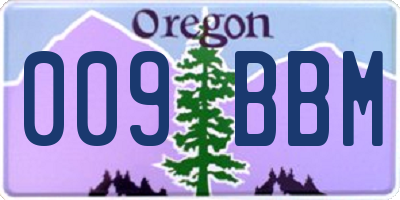 OR license plate 009BBM