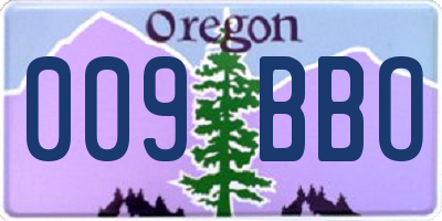 OR license plate 009BBO