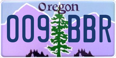 OR license plate 009BBR