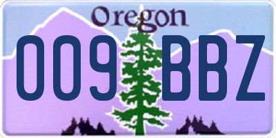 OR license plate 009BBZ