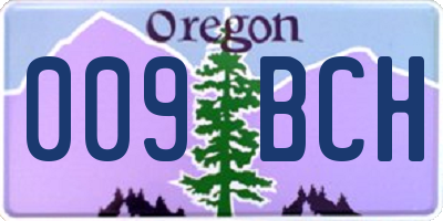 OR license plate 009BCH