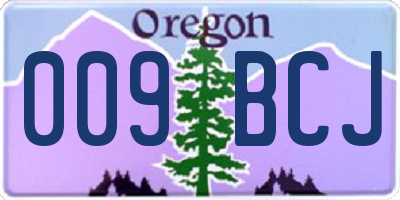 OR license plate 009BCJ