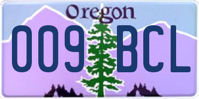 OR license plate 009BCL