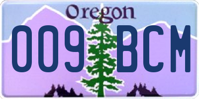 OR license plate 009BCM