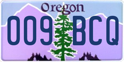 OR license plate 009BCQ