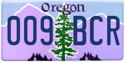 OR license plate 009BCR