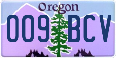 OR license plate 009BCV
